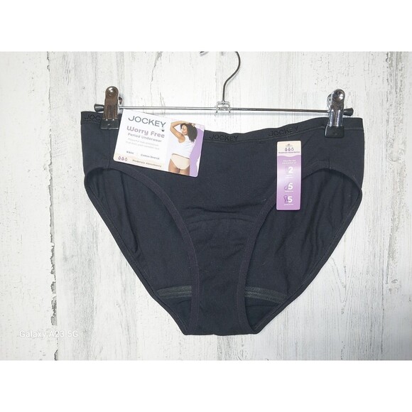 Jockey lot/4 Worry Free Period Bikini Underwear Black And Gray Lot Of 3 NWT - Picture 9 of 10
